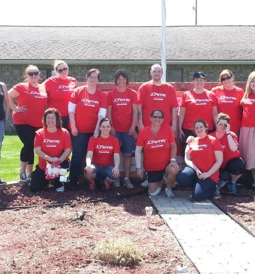 A group of people in JC Penney Volunteer Day