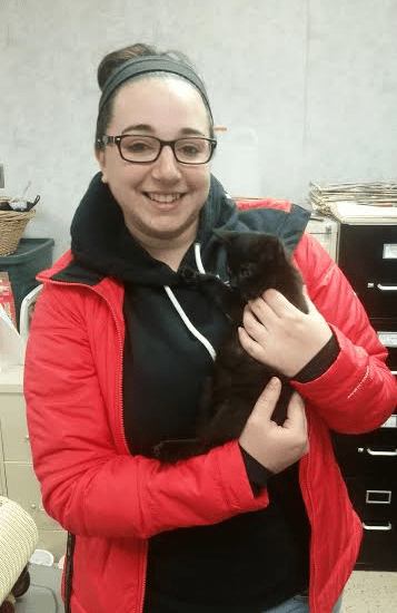 Bailey Adopted by a woman wearing black