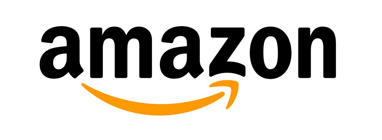 A logo of amazon in black and yellow